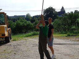 Zeltauf- und Abbau