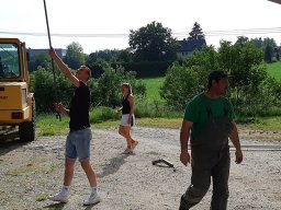 Zeltauf- und Abbau